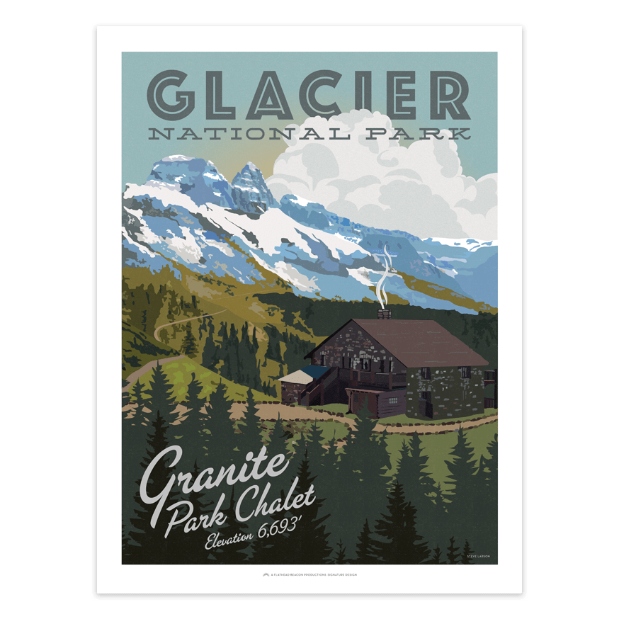 granite park chalet - glacier national park prints
