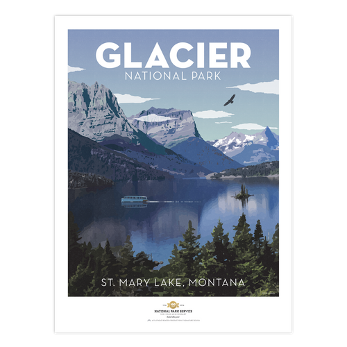 st mary lake - glacier national park prints